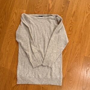 Magaschoni Light Gray Off-the-Shoulder Sweater
